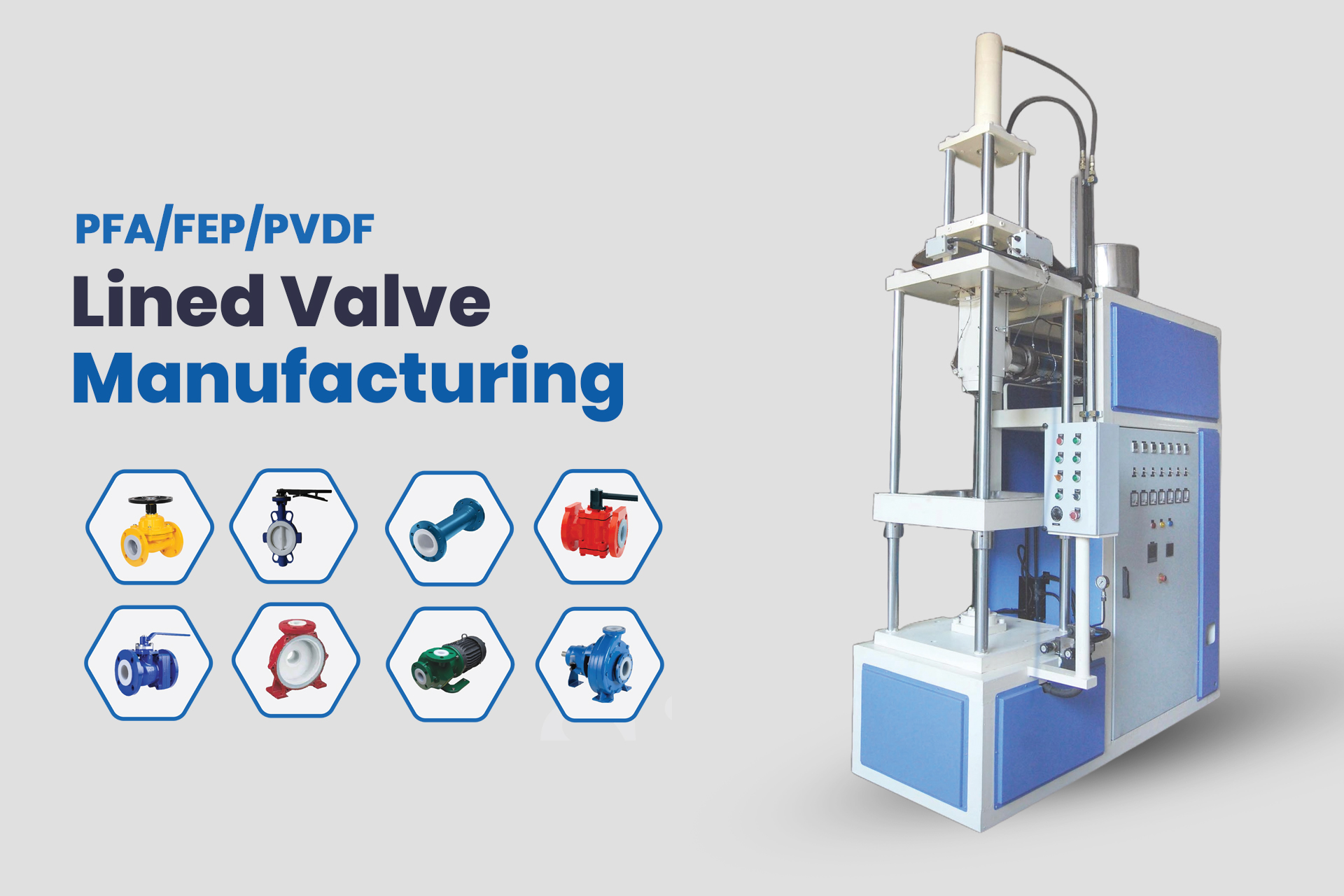 PFA/FEP/PVDF Lined Valve Manufacturing